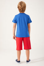 U.S. Polo Assn., Set de tricou de bumbac si pantaloni scurti