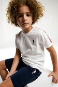 U.S. Polo Assn. Set doua piese cu logo discret, Alb