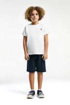 U.S. Polo Assn. Set doua piese cu logo discret, Alb