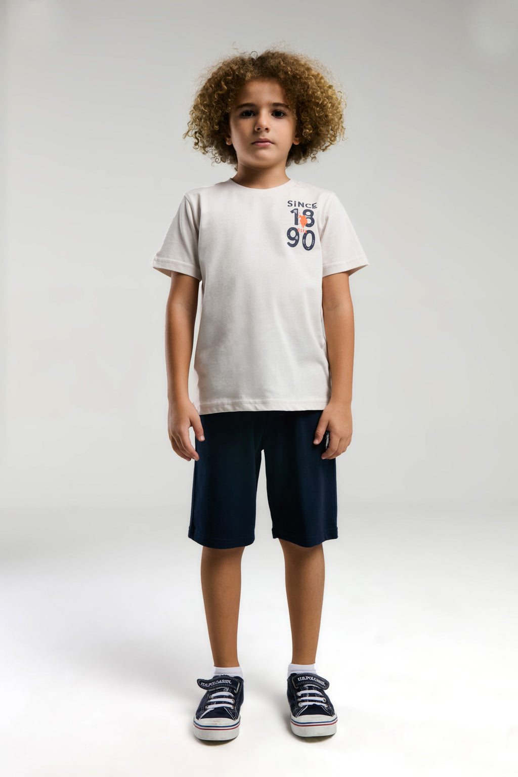 U.S. Polo Assn. Set doua piese cu logo discret, Gri