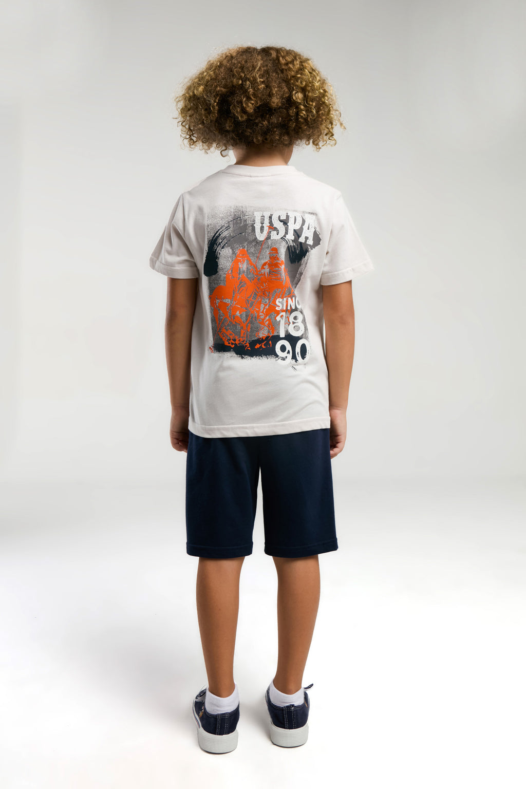U.S. Polo Assn. Set doua piese cu logo discret, Gri