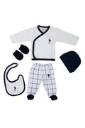 U.S. Polo Assn. Set cinci piese pentru nou-nascuti, Alb