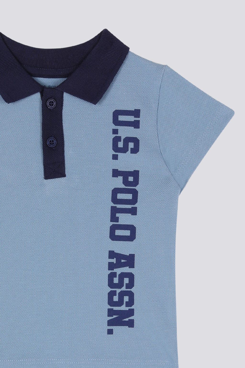 U.S. Polo Assn. Set doua piese cu logo discret, Albastru
