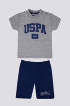 U.S. Polo Assn. Set doua piese cu logo discret, Gri