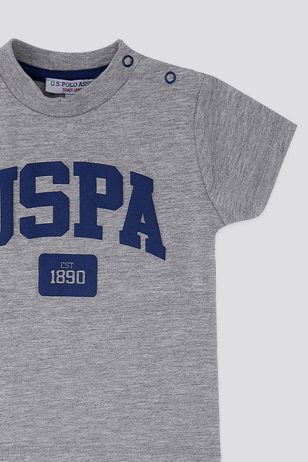 U.S. Polo Assn. Set doua piese cu logo discret, Gri