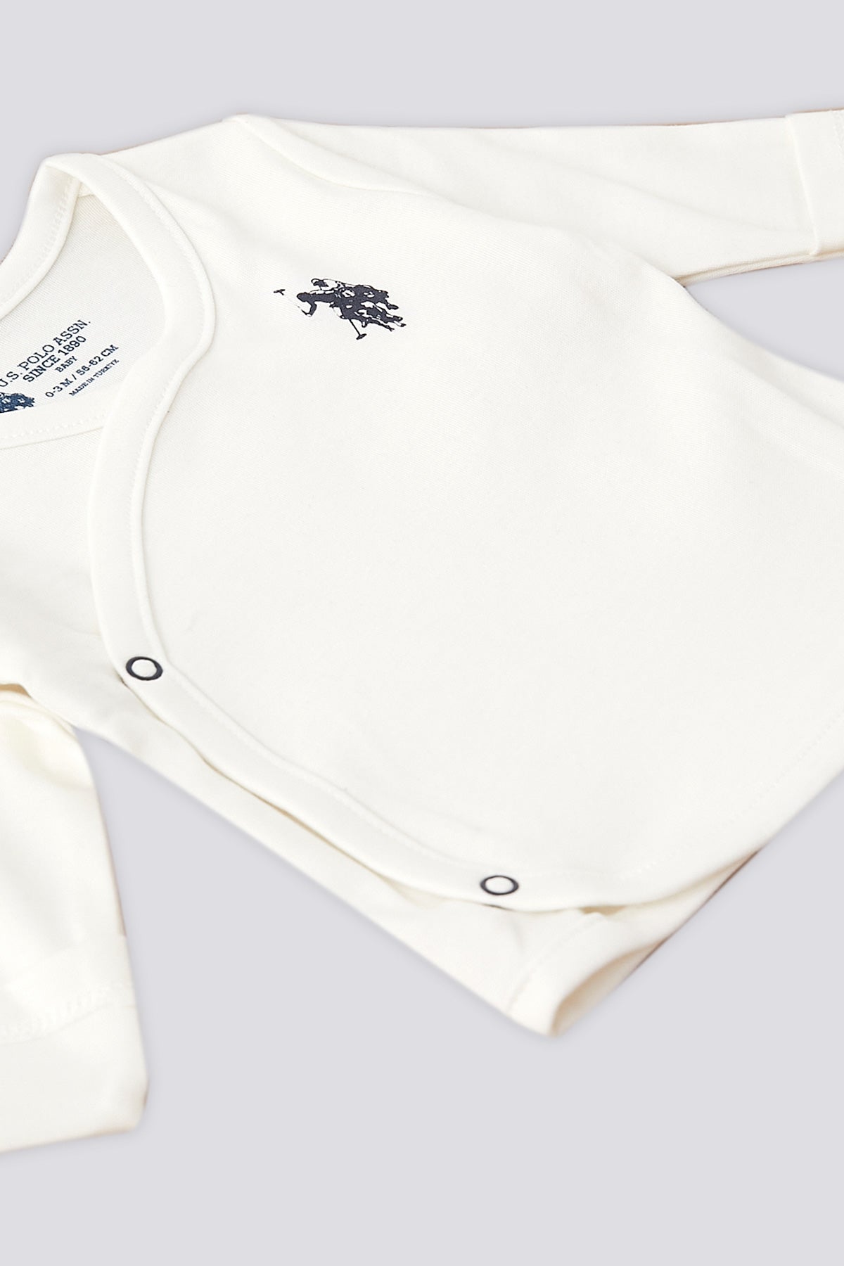 U.S. Polo Assn. Set zece piese pentru nou-nascuti, Alb