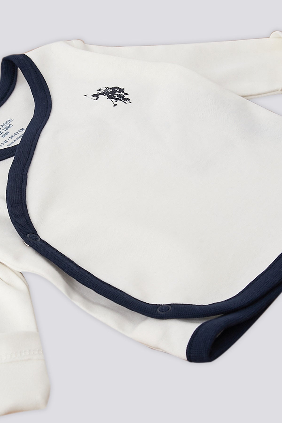 U.S. Polo Assn. Set cinci piese pentru nou-nascuti, Alb