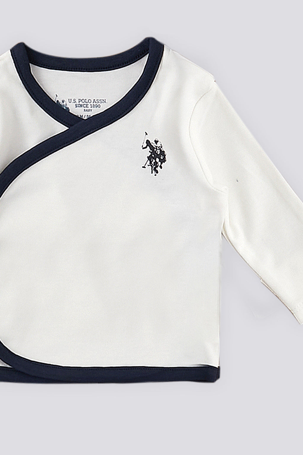 U.S. Polo Assn. Set cinci piese pentru nou-nascuti, Alb