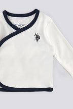 U.S. Polo Assn. Set cinci piese pentru nou-nascuti, Alb