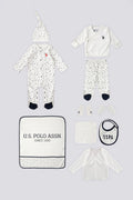 U.S. Polo Assn. Set zece piese pentru nou-nascuti, Alb