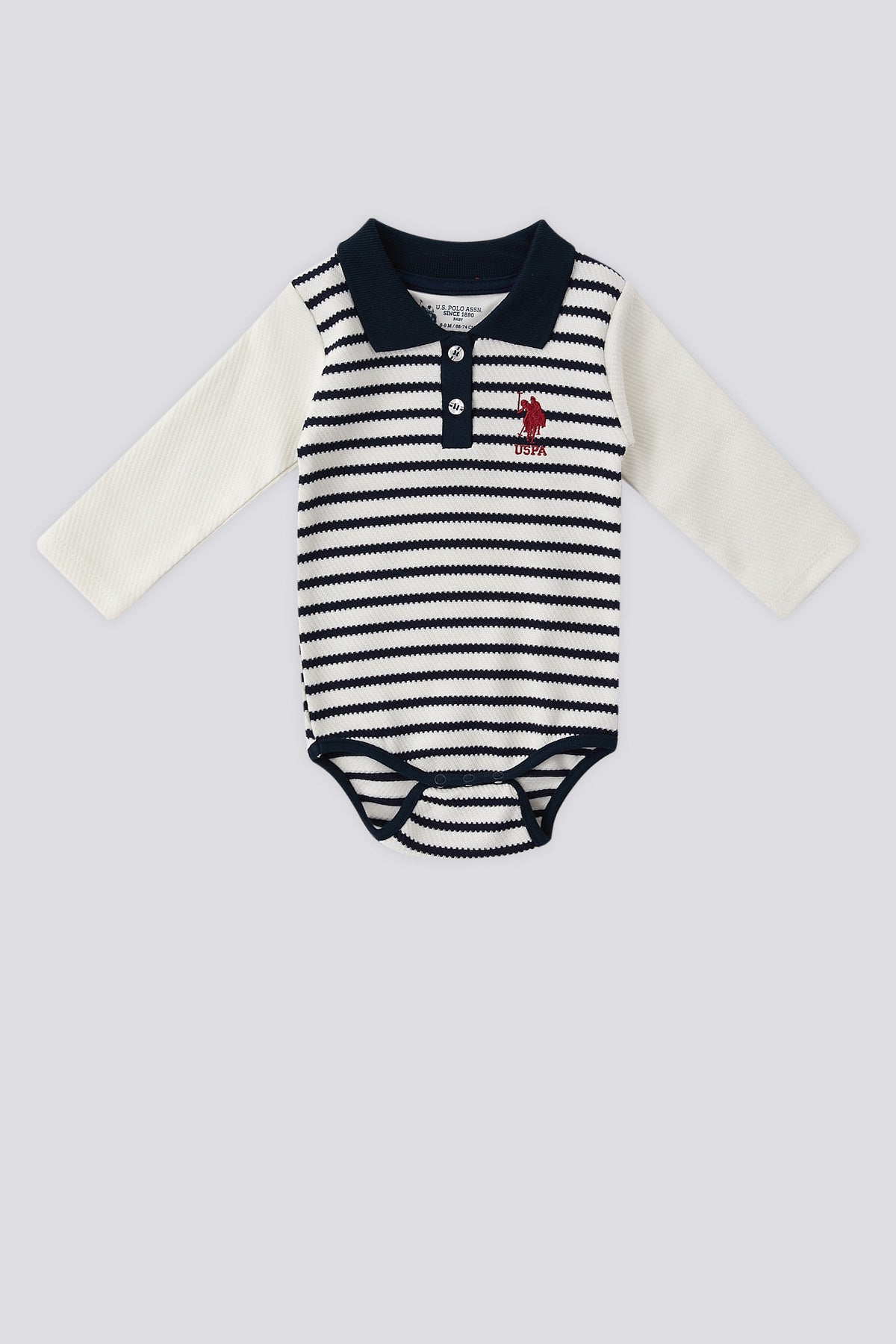 U.S. Polo Assn. Salopeta din bumbac pentru bebelusi croiala clasica