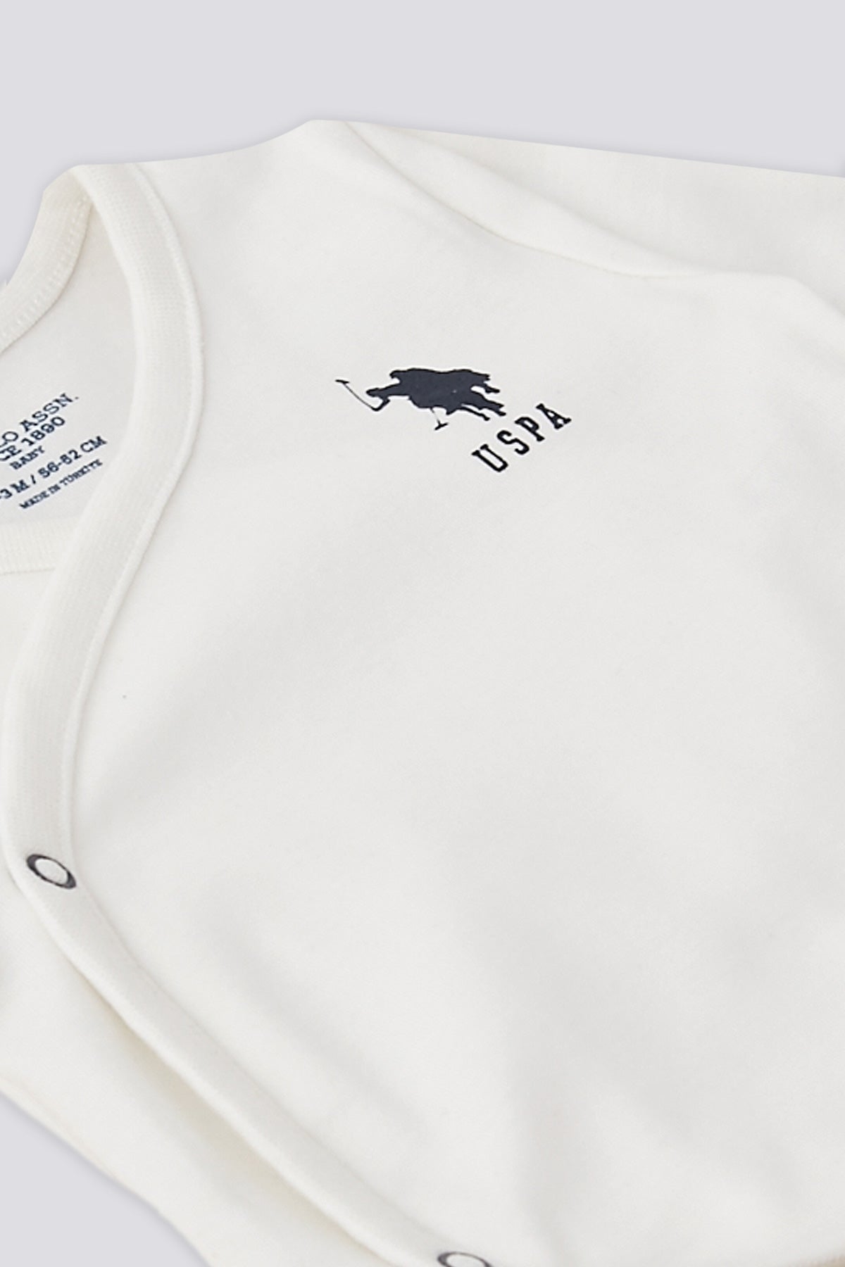 U.S. Polo Assn. Set cinci piese pentru nou-nascuti, Alb