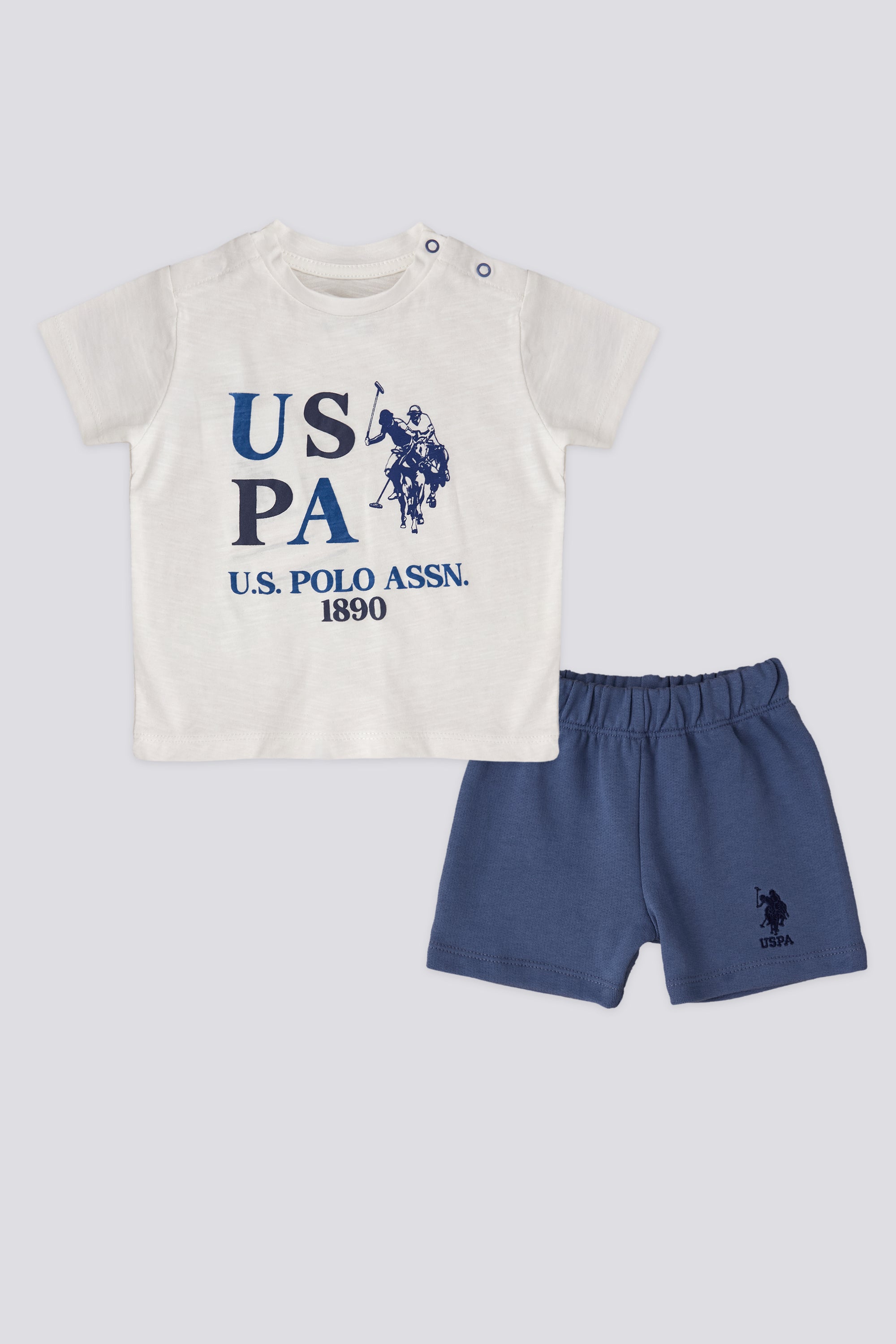 U.S. Polo Assn. Salopetă din bumbac pentru bebeluși croială clasică