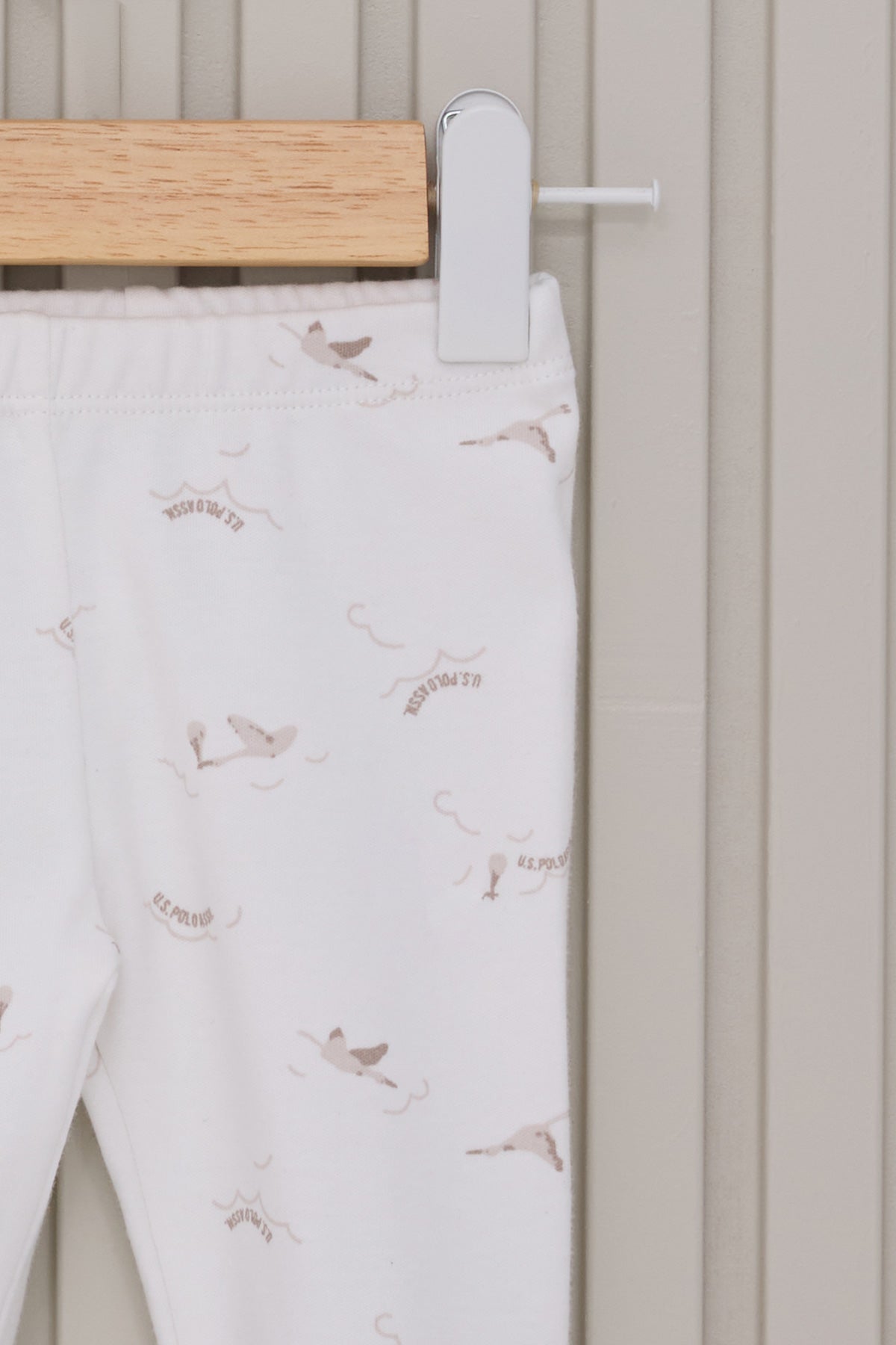 U.S. Polo Assn. Set cinci piese pentru nou-nascuti, Alb