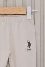 U.S. Polo Assn. Set trei piese cu caciula, pantaloni si bluza, Alb