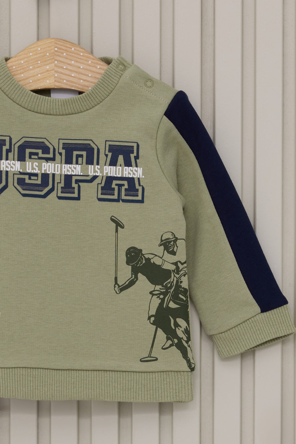 U.S. Polo Assn. Set doua piese cu logo discret, Bleumarin