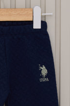 U.S. Polo Assn. Set doua piese cu logo discret, Bleumarin