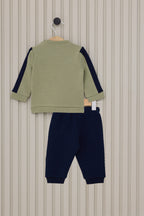 U.S. Polo Assn. Set doua piese cu logo discret, Bleumarin