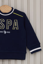 U.S. Polo Assn. Set doua piese cu logo discret, Bleumarin
