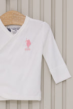 U.S. Polo Assn. Set cinci piese pentru nou-nascuti, Alb