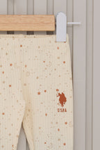 U.S. Polo Assn. Set trei piese cu caciula, pantaloni si bluza, Alb