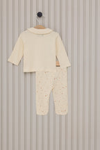 U.S. Polo Assn. Set trei piese cu caciula, pantaloni si bluza, Alb