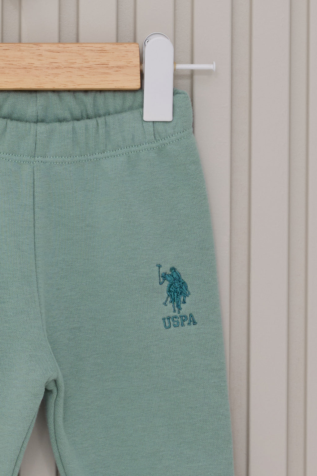U.S. Polo Assn. Set doua piese cu logo discret, Bej