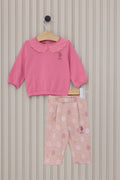 U.S. Polo Assn. Set doua piese cu logo discret, Roz