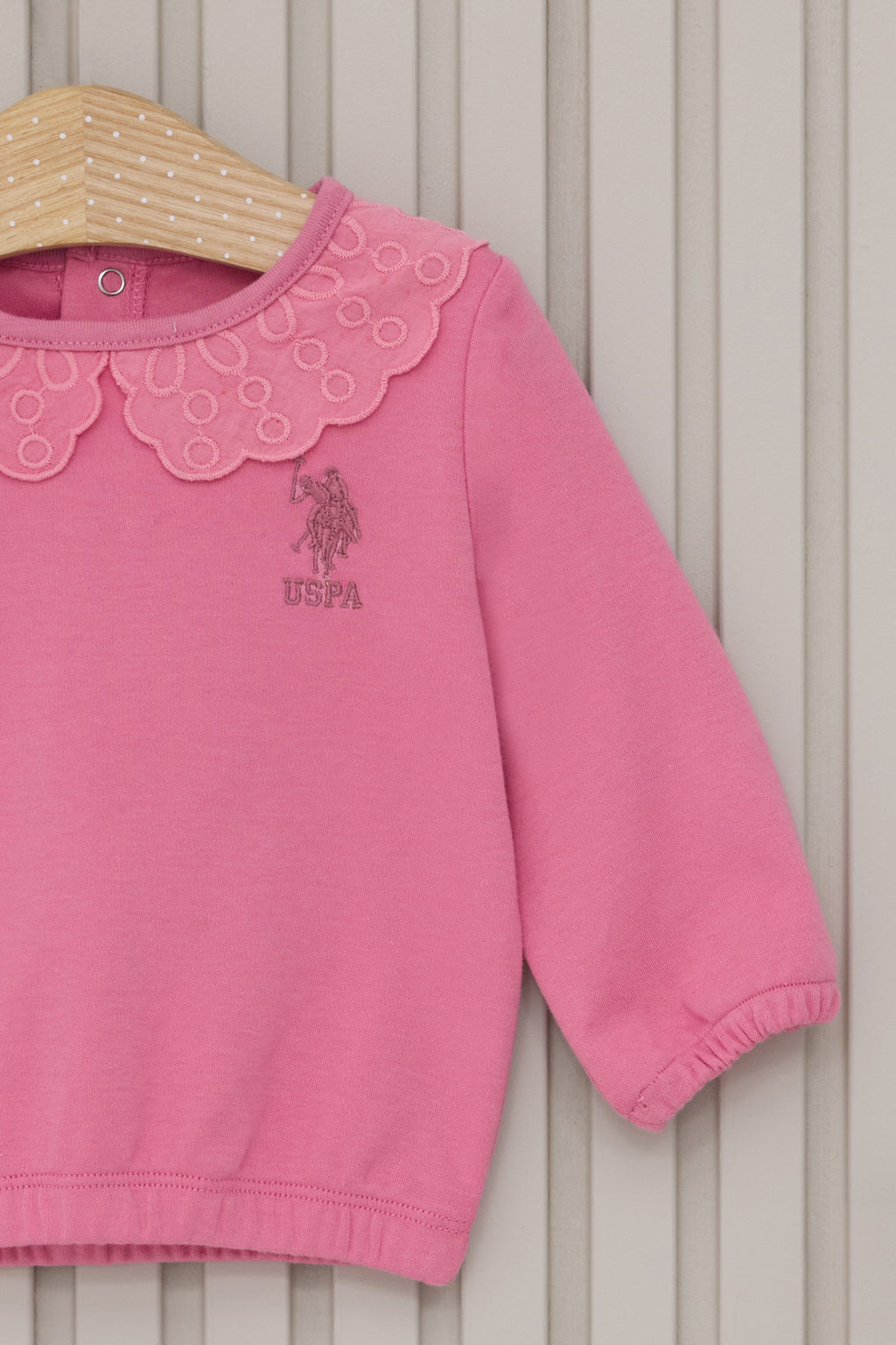 U.S. Polo Assn. Set doua piese cu logo discret, Roz