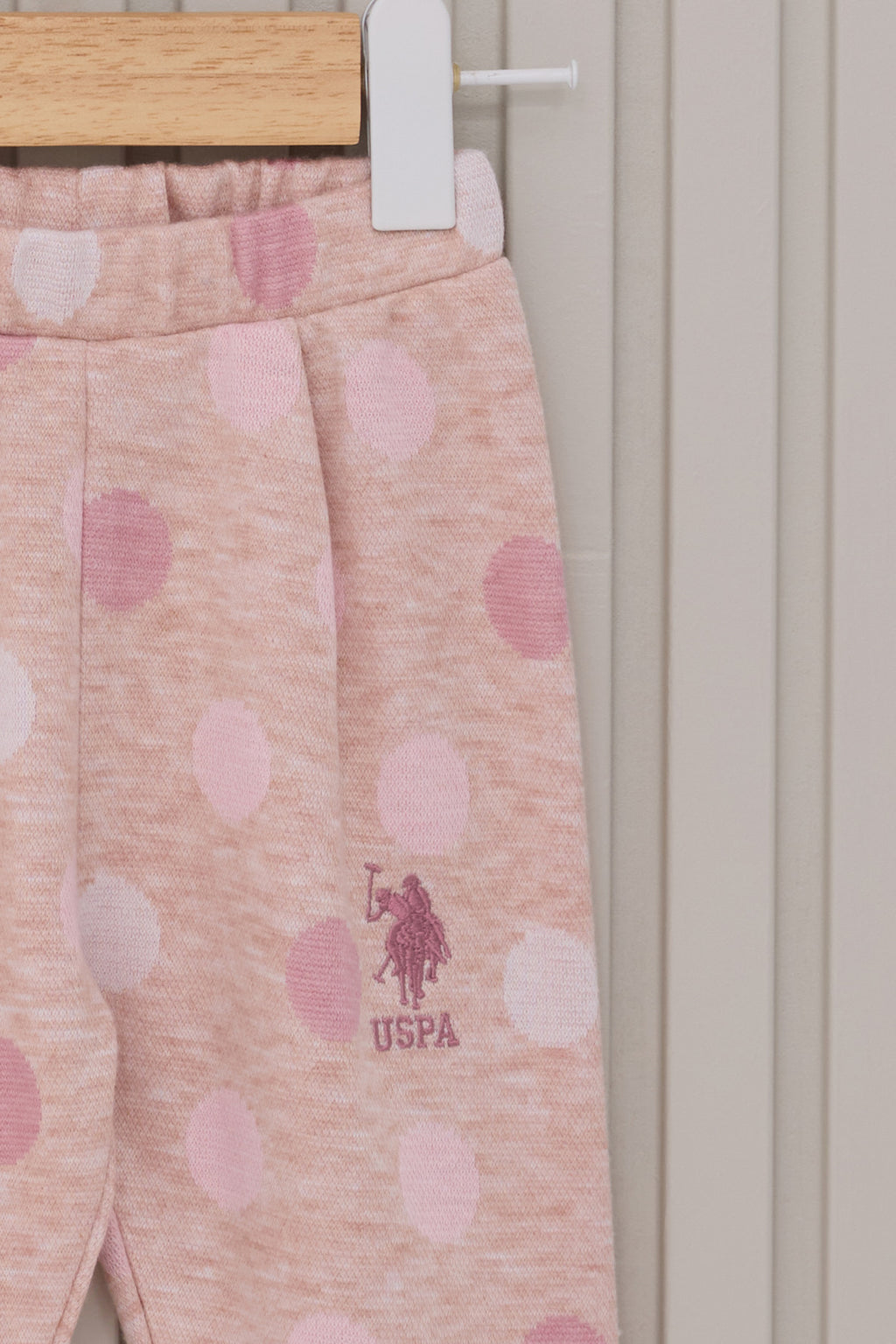 U.S. Polo Assn. Set doua piese cu logo discret, Roz