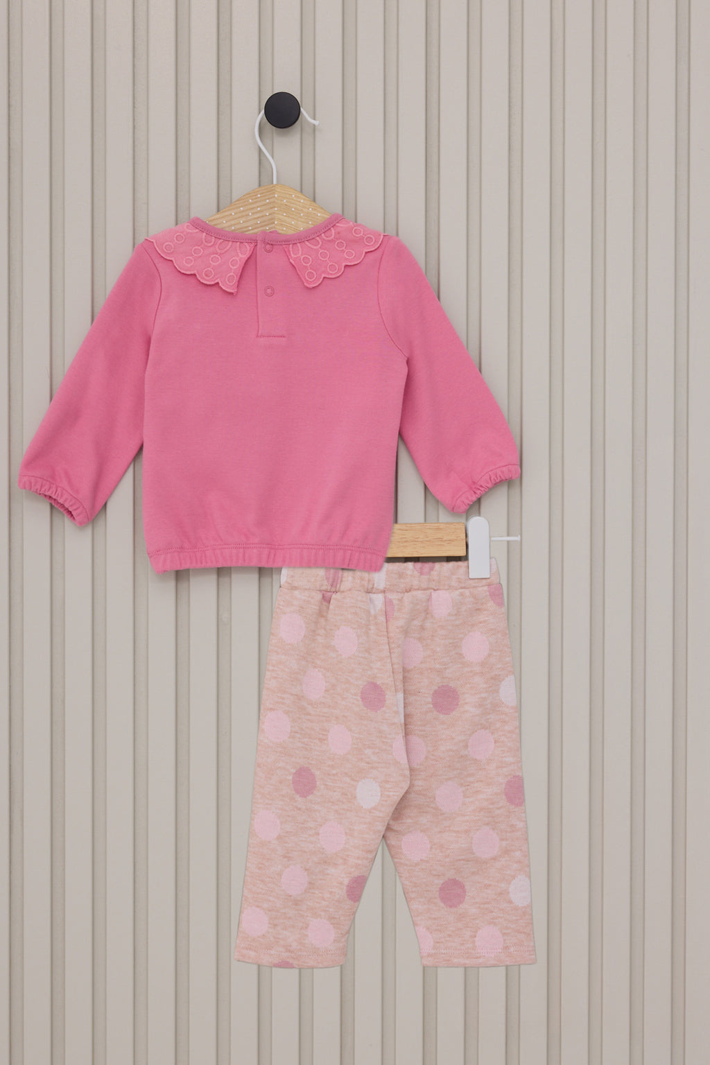 U.S. Polo Assn. Set doua piese cu logo discret, Roz