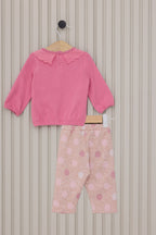 U.S. Polo Assn. Set doua piese cu logo discret, Roz