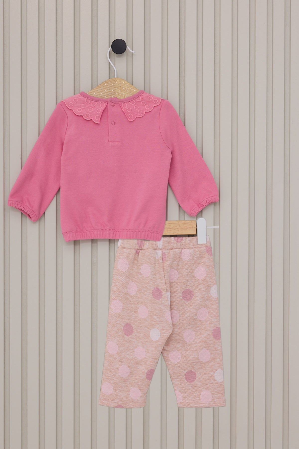 U.S. Polo Assn. Set doua piese cu logo discret, Roz