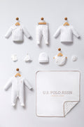 U.S. Polo Assn. Set zece piese pentru nou-nascuti, Alb
