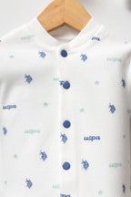 U.S. Polo Assn. Set trei piese cu caciula, pantaloni si bluza, Alb