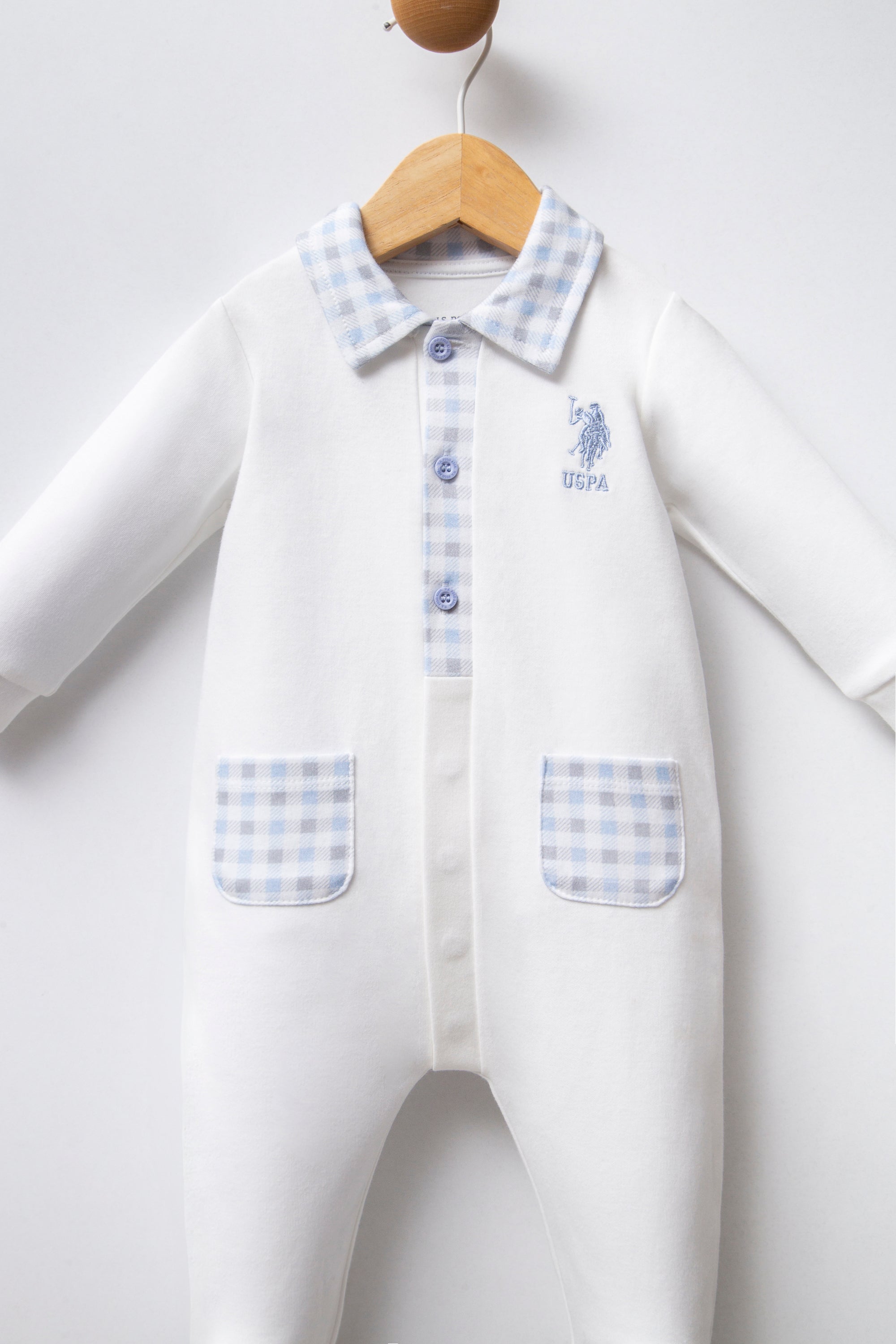 U.S. Polo Assn. Salopeta de casa pentru bebelusi material moale