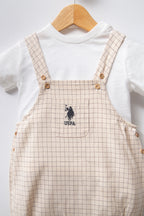 U.S. Polo Assn. Set doua piese cu logo discret, Alb
