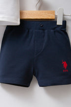 U.S. Polo Assn. Set doua piese cu logo discret, Rosu