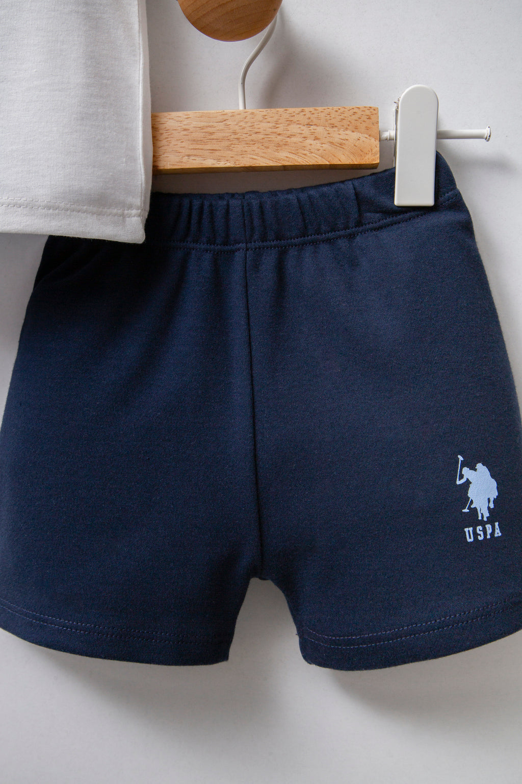 U.S. Polo Assn. Set doua piese cu logo discret, Albastru