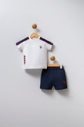 U.S. Polo Assn. Set doua piese cu logo discret, Rosu