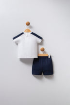 U.S. Polo Assn. Set doua piese cu logo discret, Rosu