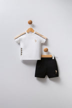 U.S. Polo Assn. Set doua piese cu logo discret, Bej