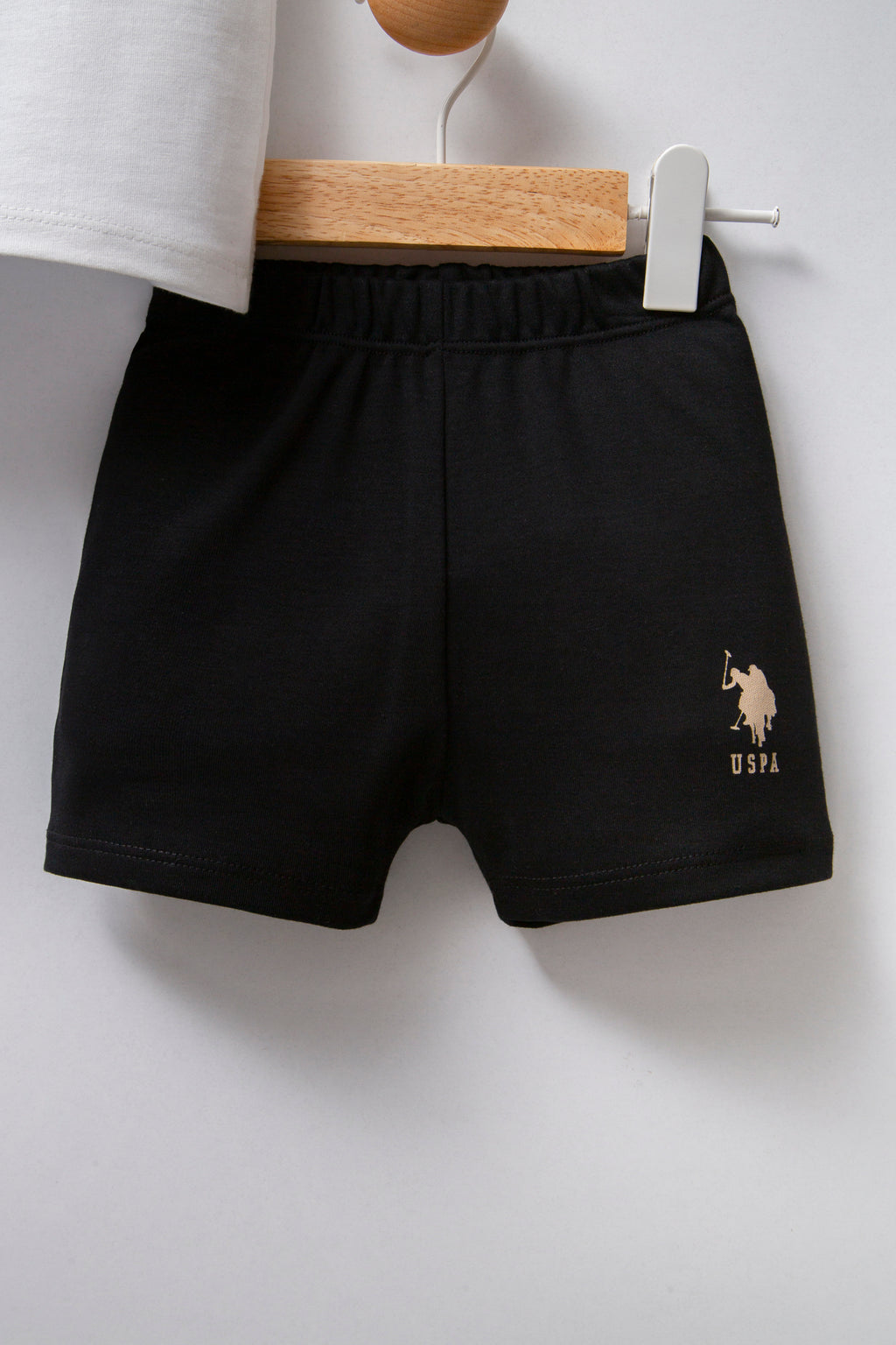 U.S. Polo Assn. Set doua piese cu logo discret, Bej