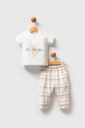 U.S. Polo Assn. Set doua piese cu logo discret, Alb