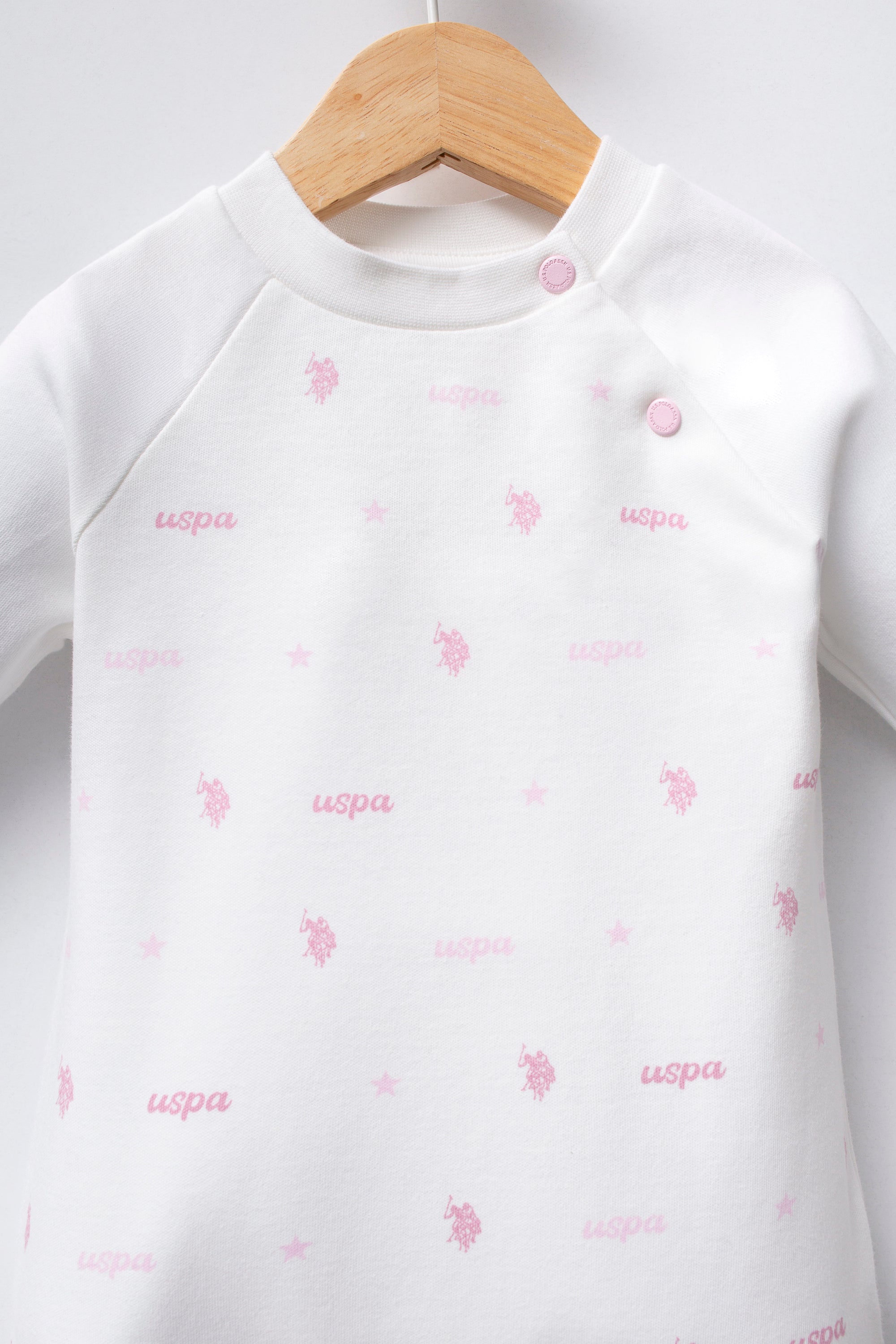 U.S. Polo Assn. Salopeta pentru bebelusi guler rotund bumbac