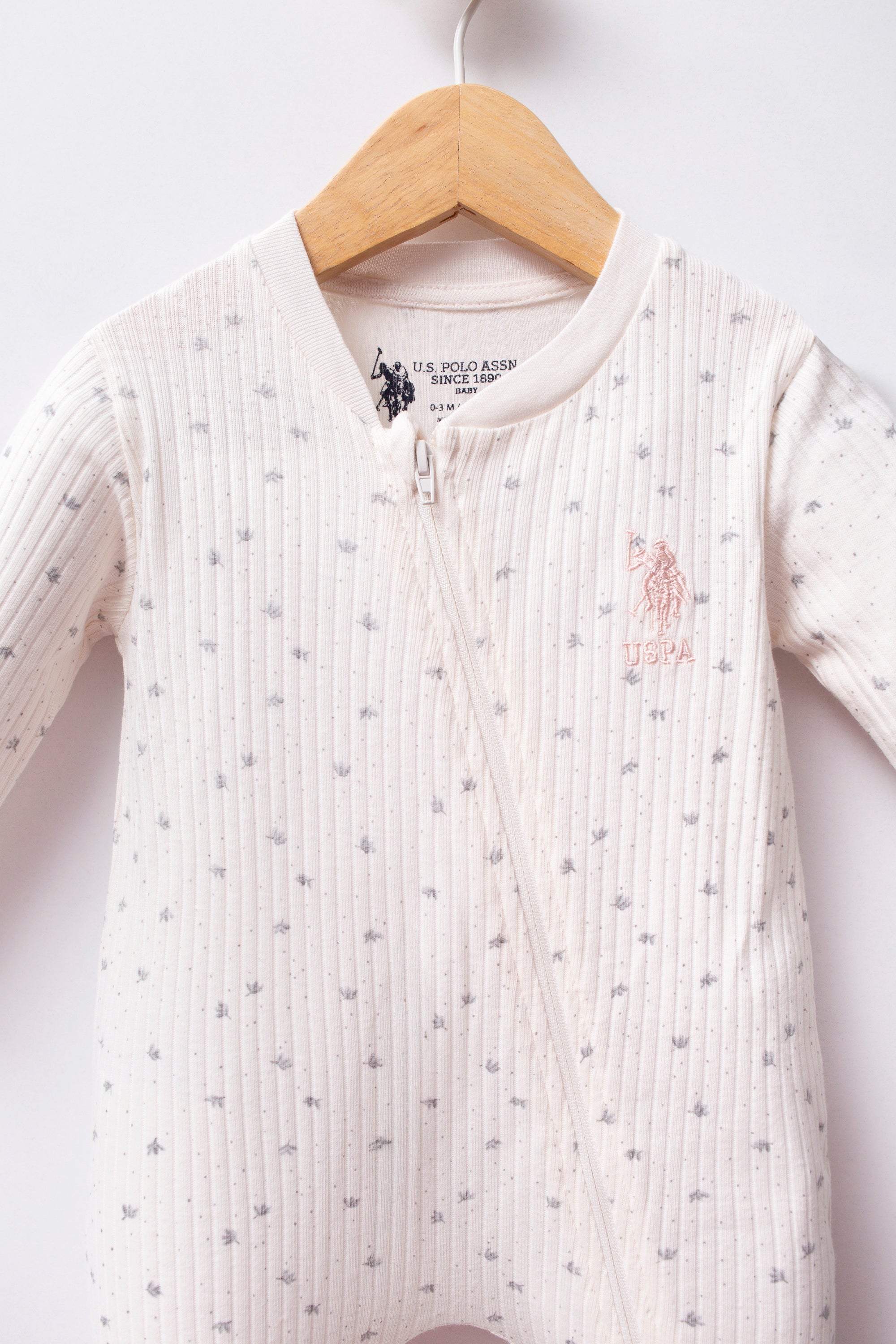 U.S. Polo Assn. Salopeta pentru bebelusi model cu dungi subtiri