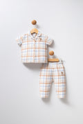 U.S. Polo Assn. Set doua piese cu logo discret, Alb