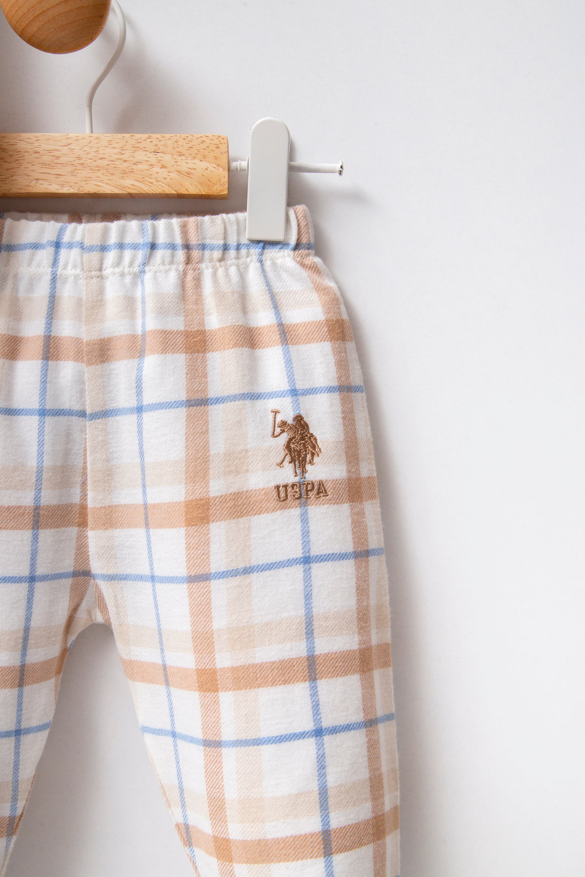 U.S. Polo Assn. Set doua piese cu logo discret, Alb