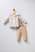 U.S. Polo Assn. Set trei piese cu bluza, hanorac si pantaloni, Alb