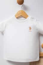 U.S. Polo Assn. Set trei piese cu bluza, hanorac si pantaloni, Alb